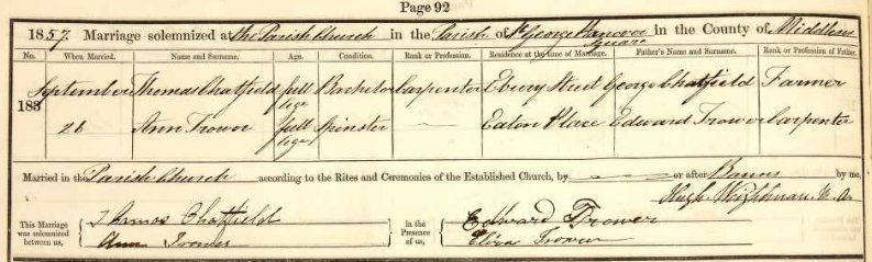 Marriage CHATFIELD Thomas - TROWER Ann 1857.jpg